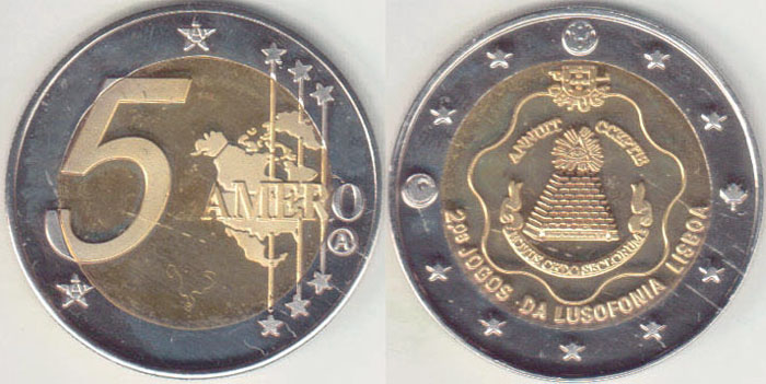 2009 North American Monetary Union 5 Amero (Unc) A005888
